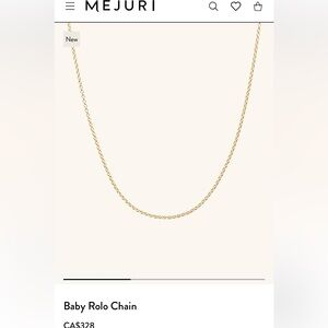 Mejuri Baby Rolo Chain 16”